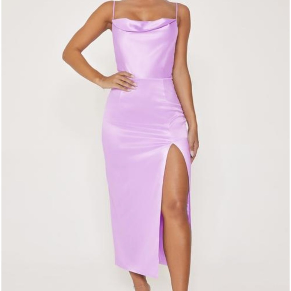 COPY - KIMBERLY COWL FRONT MIDI DRESS